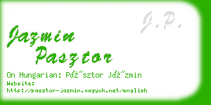 jazmin pasztor business card